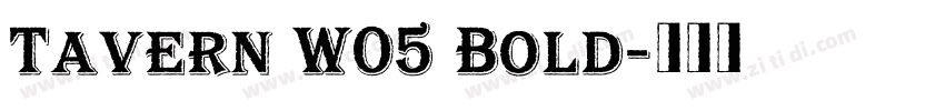 Tavern W05 Bold字体转换